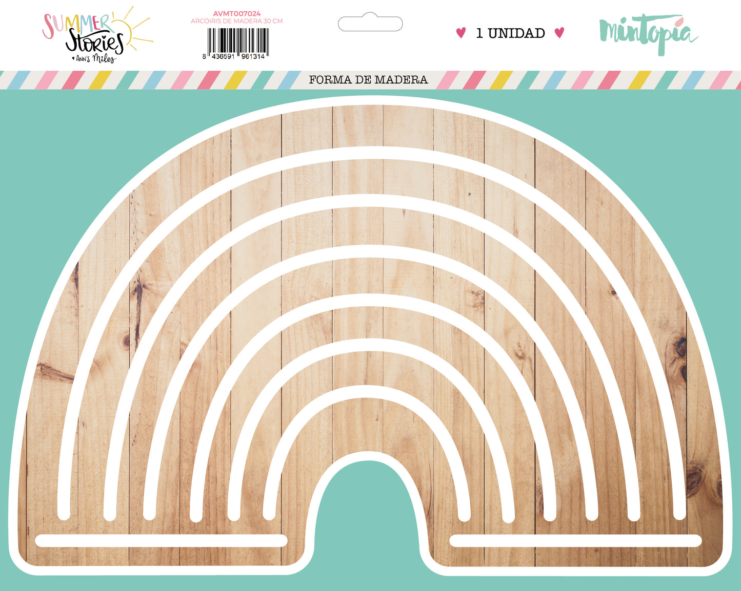 Arcoiris de madera 30 cm