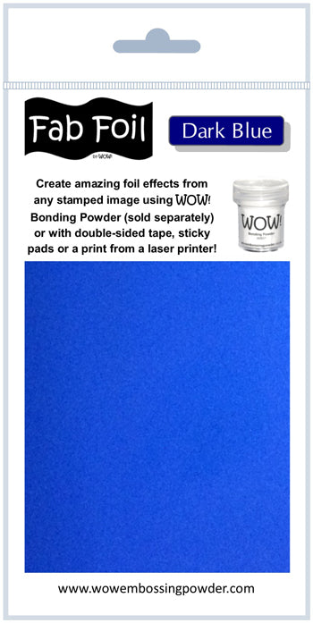 Wow Fab Foil hoja de 10 cm x 1 metro Dark Blue