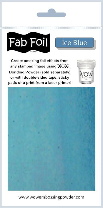 Wow Fab Foil hoja de 10 cm x 1 metroIce Blue