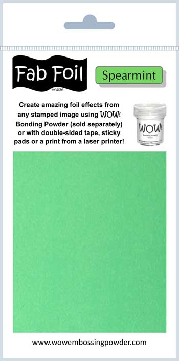 Wow Fab Foil hoja de 10 cm x 1 metro Spearmint