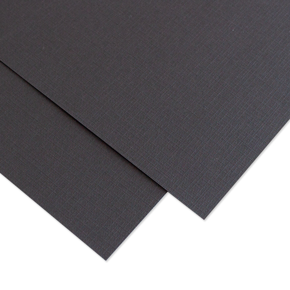 Cartulina PREMIUM Textura Tela Mintopía 12x12" Negro