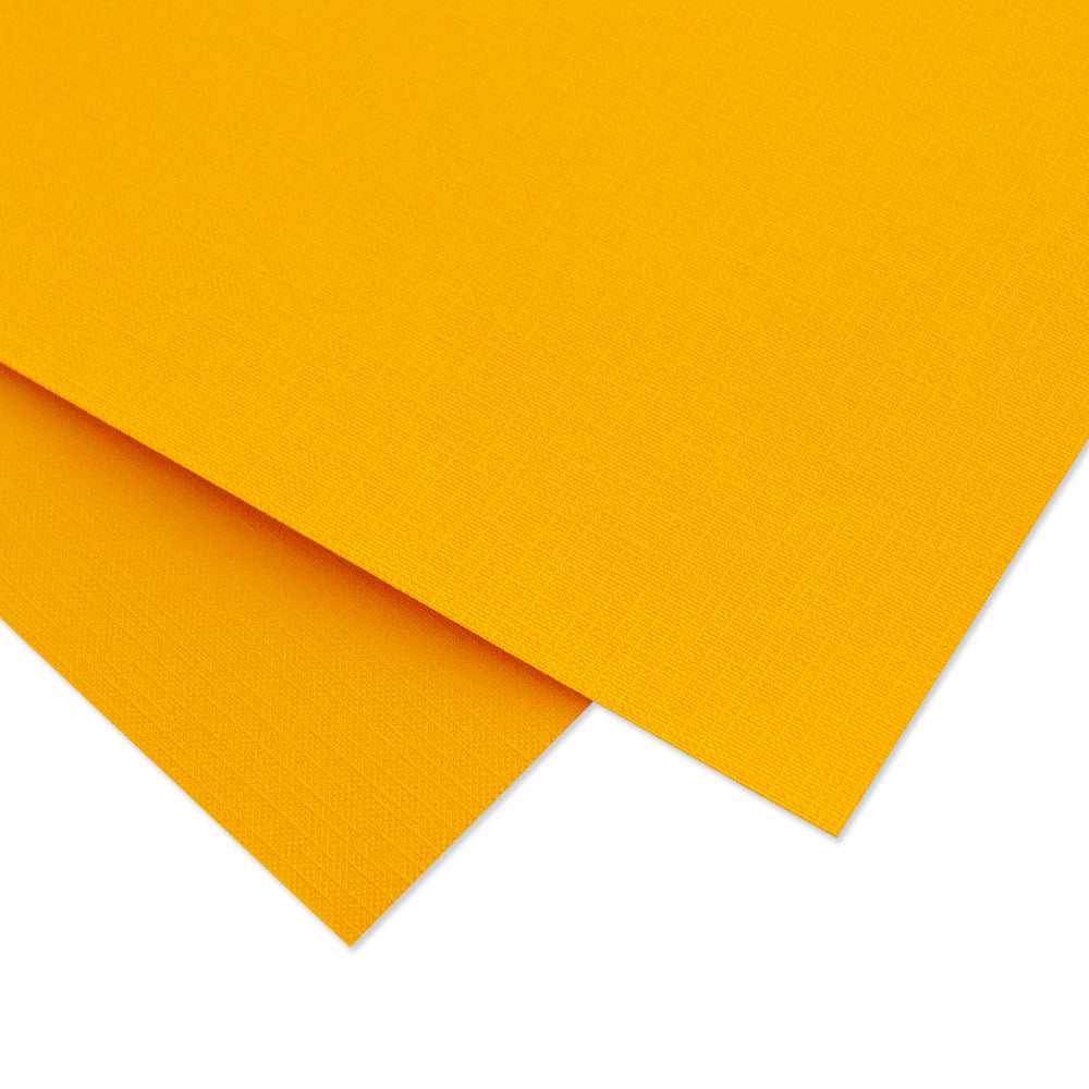 Cartulina PREMIUM Textura Tela Mintopía 12x12" Amarillo dorado