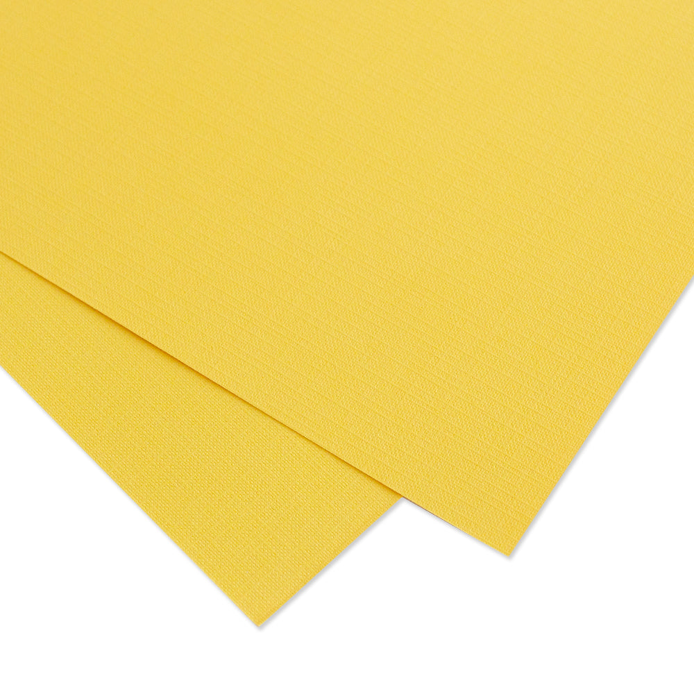 Cartulina PREMIUM Textura Tela Mintopía 12x12" Amarillo Canario