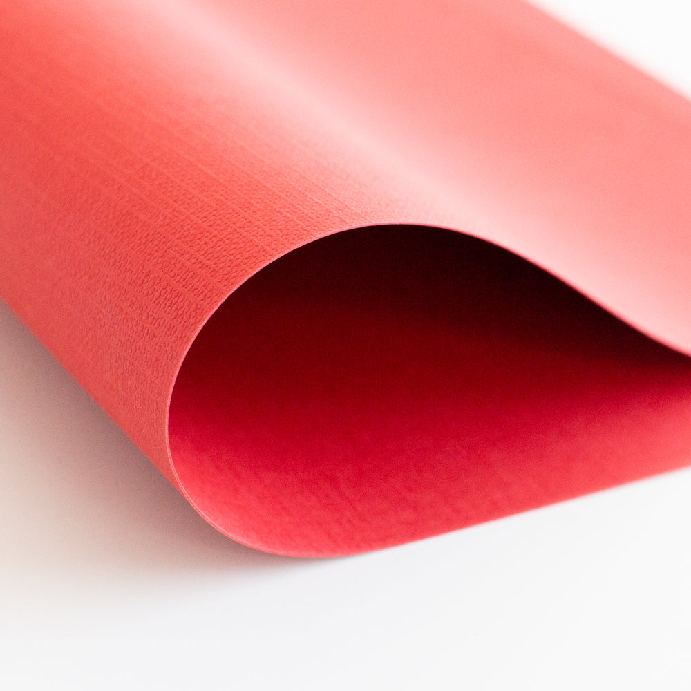 Cartulina PREMIUM Textura Tela Mintopía 12x12" Rojo