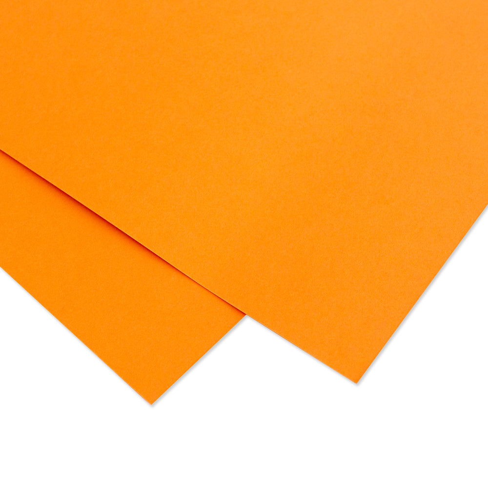 Cartulina PREMIUM Textura Lisa Mintopía 12x12" Naranja