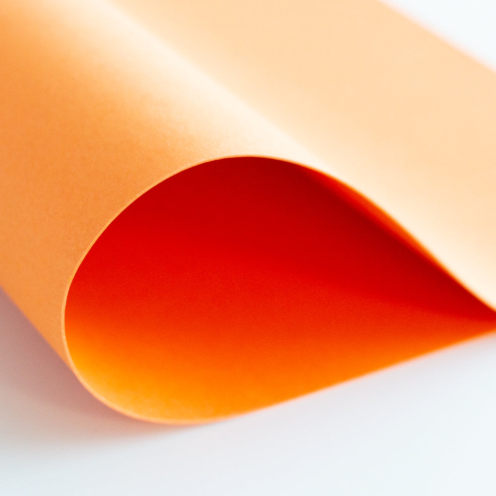 Cartulina PREMIUM Textura Lisa Mintopía 12x12" Naranja