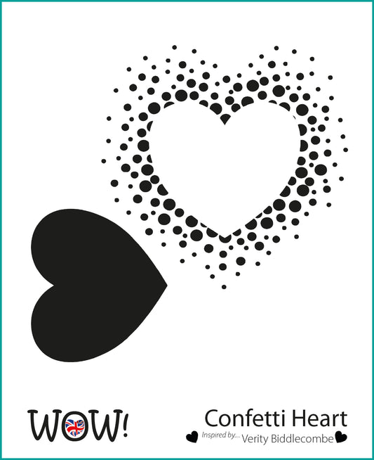 Stencil Wow - Confetti Heart (Verity Biddlecombe)