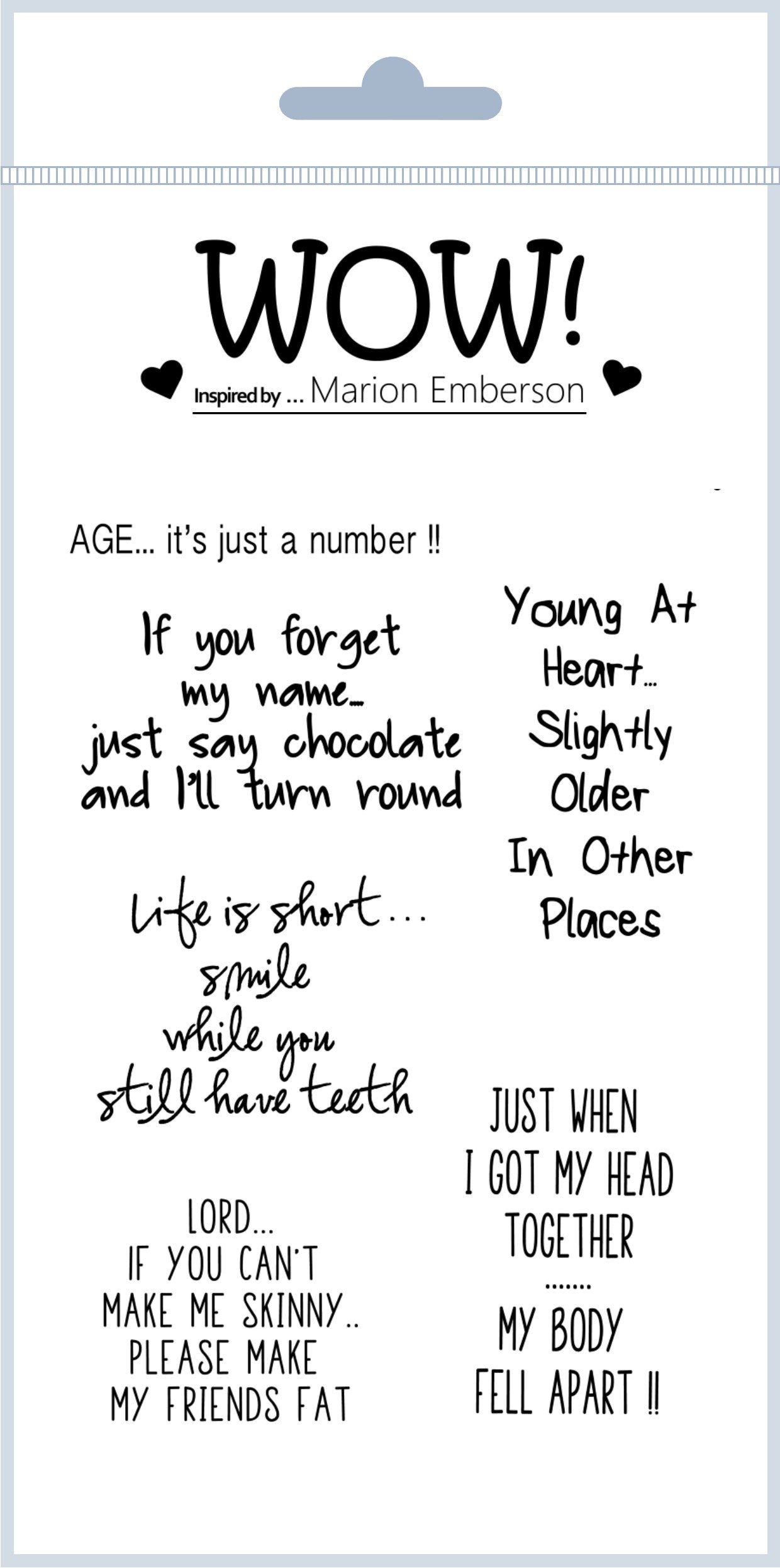 Set de sellos Wow Stamp - Young at Heart (by Marion Emberson)