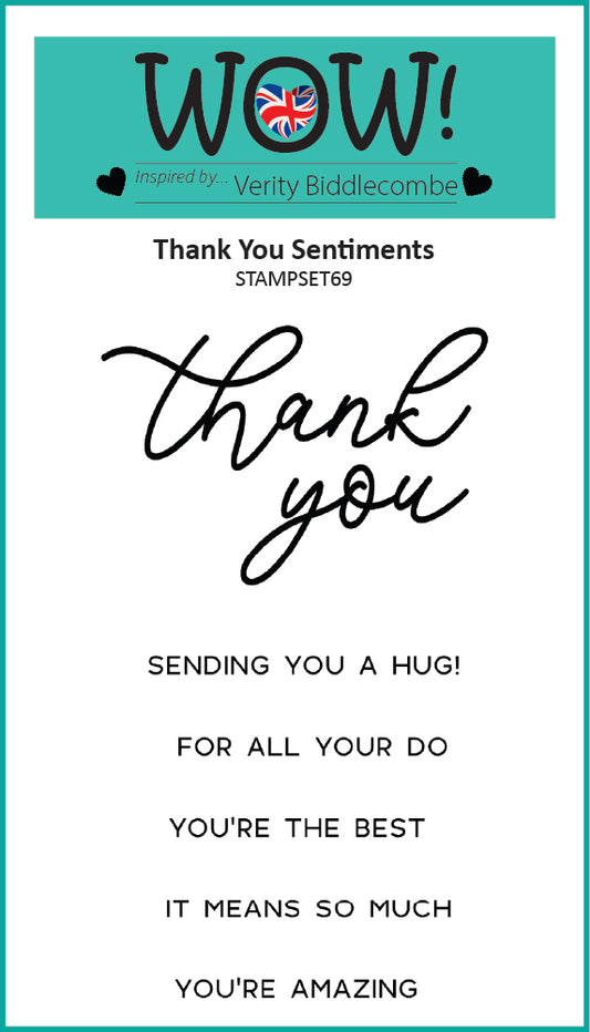 Set de sellos Wow Stamp (A7) - Thank You Sentiments (by VerityBiddlecombe)