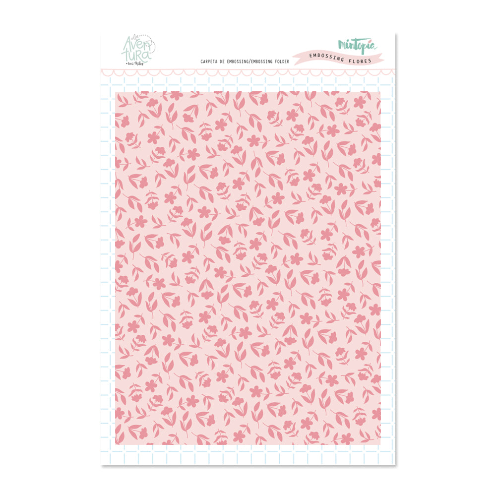 Carpeta embossing flores Aventura de Mintopia