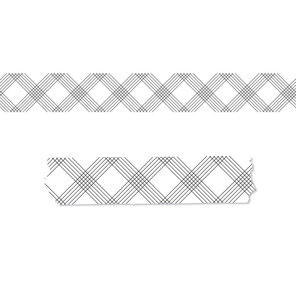 Washi Tape Rayas blancas y negras Aventura