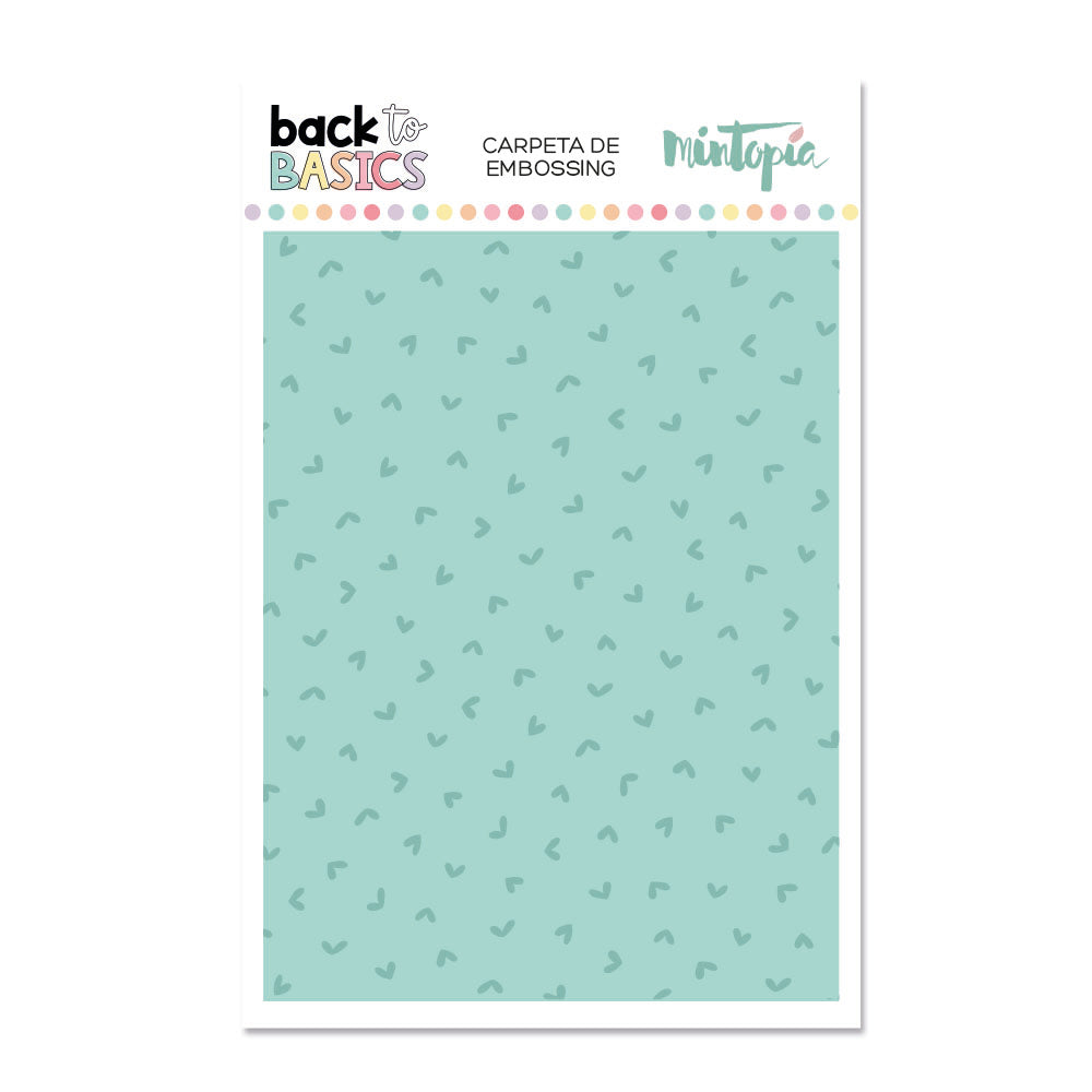 Carpeta embossing corazones Back to Basics