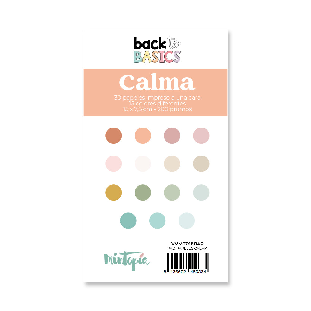 Pad papeles 15 x 7,5 cm Calma Black To Basics