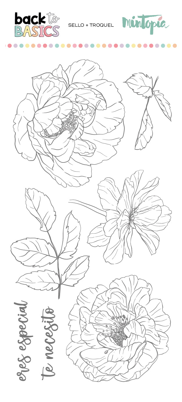 Sello Peonias 1 Back to Basics