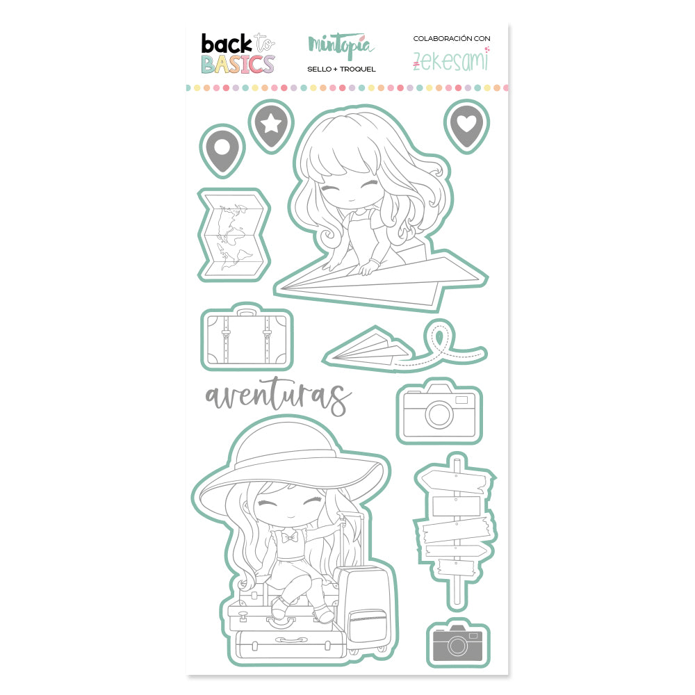 Sello y troquel Aventuras Back To Basics by Zekesami