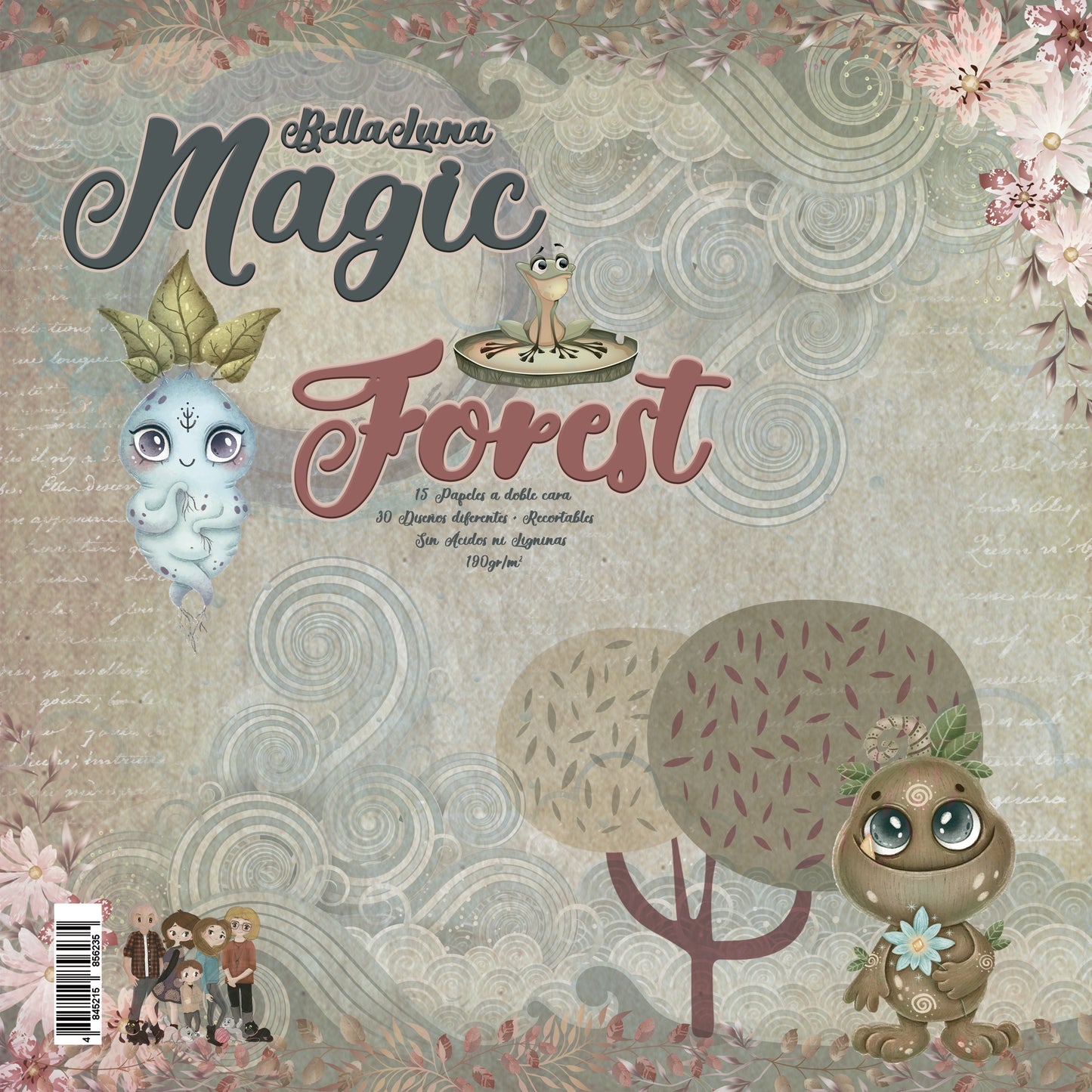 Pad 12x12" Bellaluna Crafts con 15 papeles doble cara Magic Forest