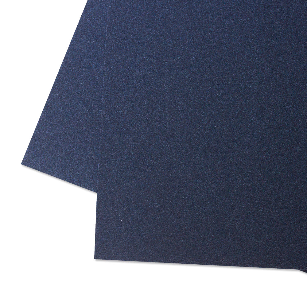 Cartulina PREMIUM Perlada Mintopía 12"x12" Shimmer Azul oscuro