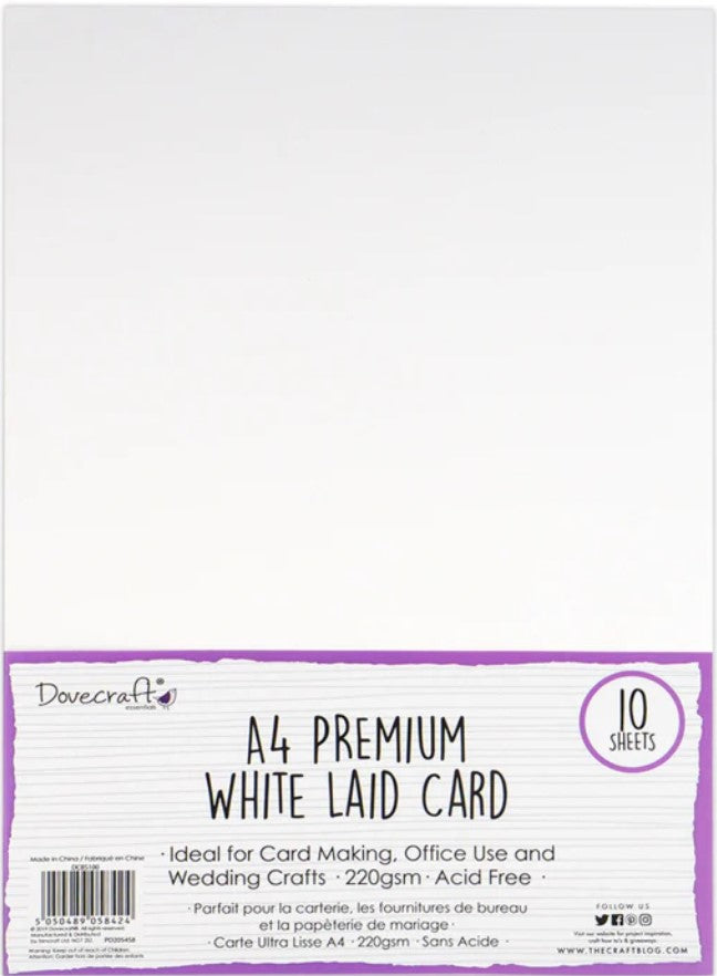 Pad de cartulinas verjuradas Premium A4 White 10 hojas