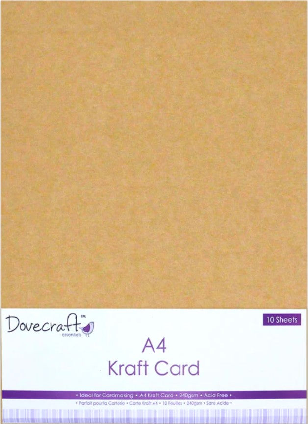 Dovecraft A4 Kraft Card 240gsm 10 Sheets