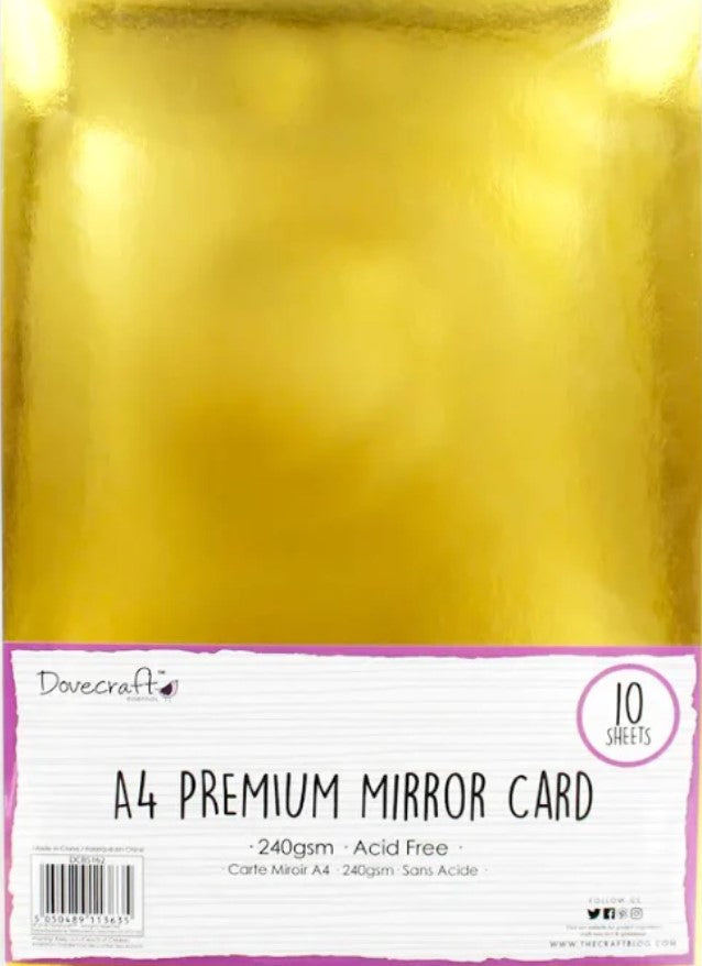 Pad de cartulinas espejo Premium A4 Mirror Gold 10 hojas