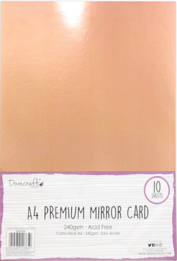 Pad de cartulinas espejo Premium A4 Mirror Rose Gold 10 hojas
