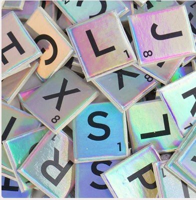 Dovecraft Essentials Metallic Letter Tiles - Iridescent