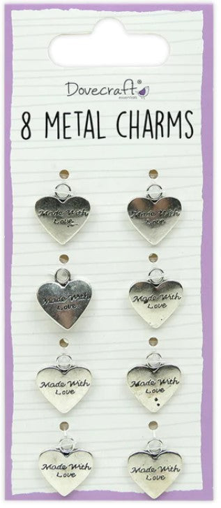 Dovecraft Essentials Metal Charms Silver