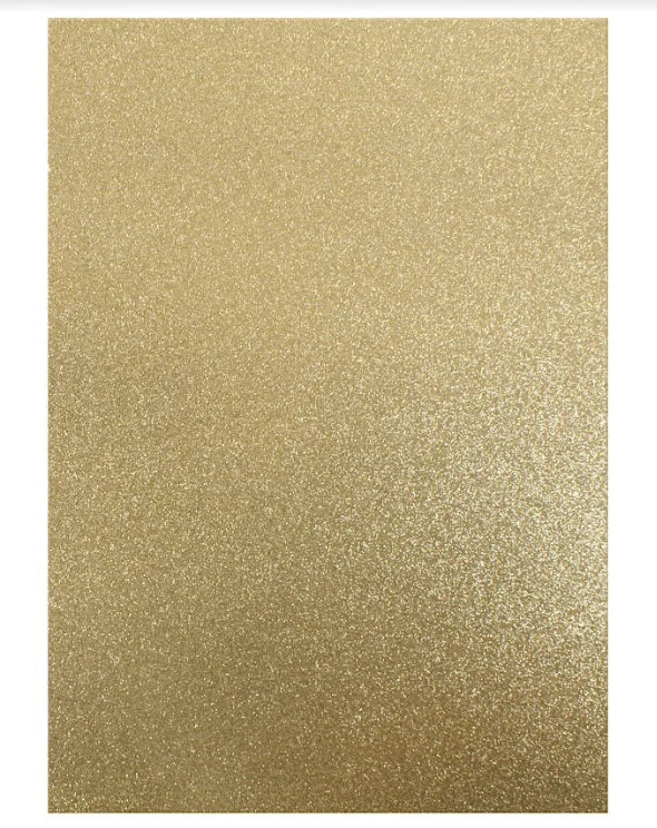 Dovecraft A4 Glitter Card Gold