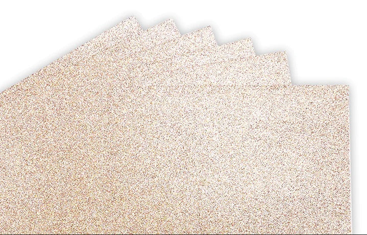 A4 Glitter Card Light Rose Gold 300gsm 10 Sheets
