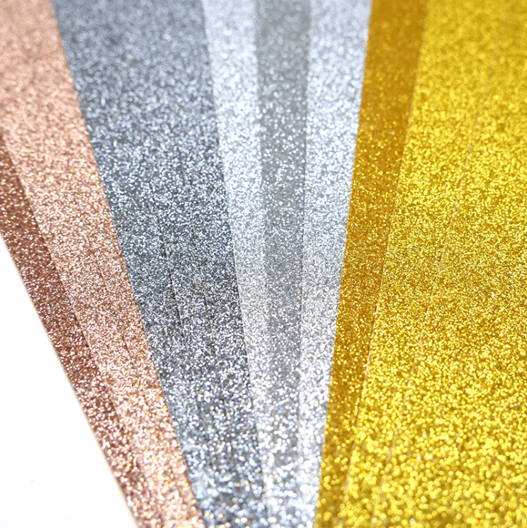 A4 Double Sided Glitter Bumper Pack - Metallic - 350gsm - 12 sheets