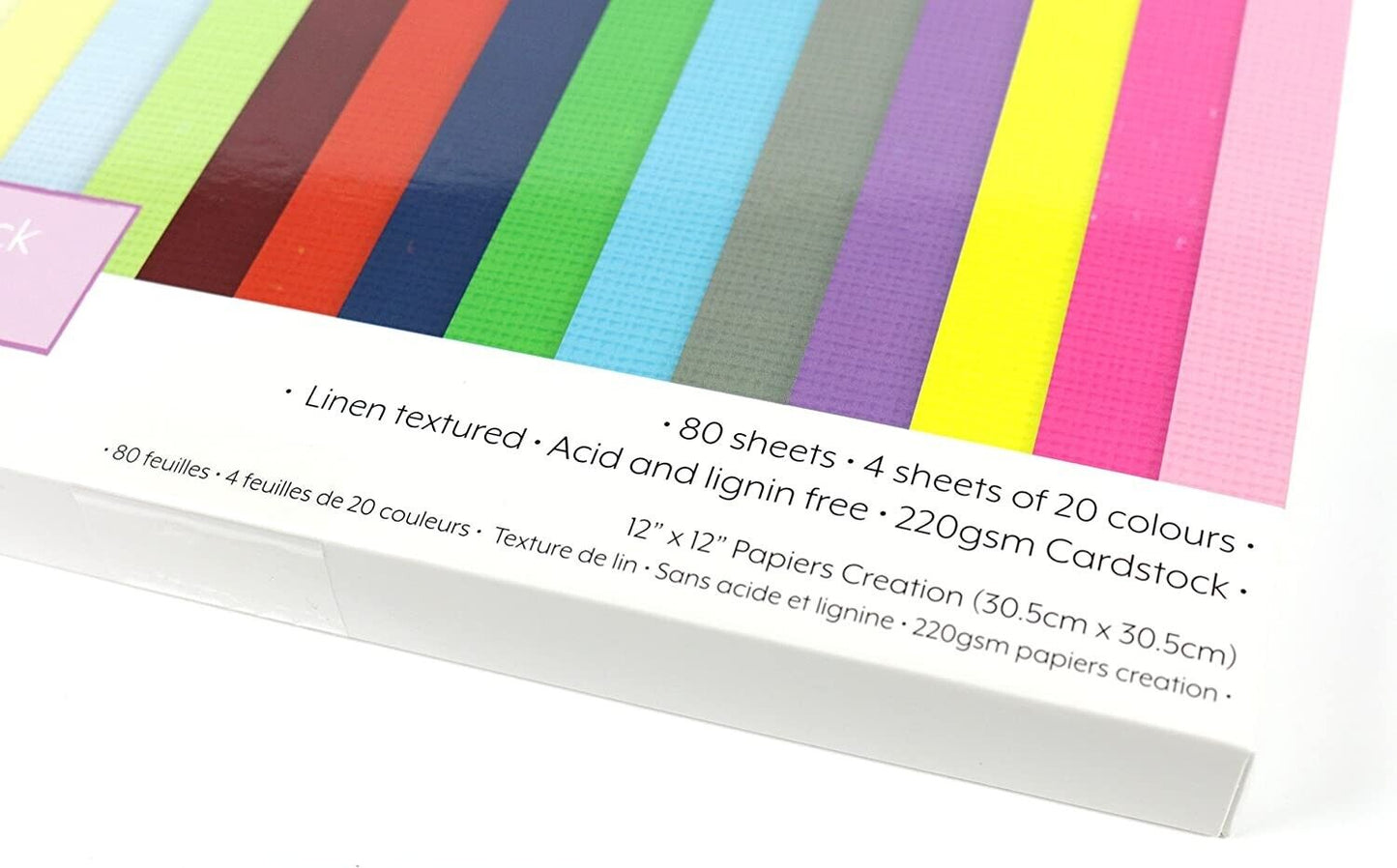 Mega stack de cartulinas Premium texturizadas 6x6" colores surtidos 80 hojas