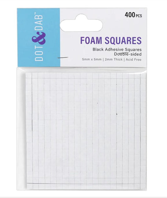 Dot & Dab Foam Squares 5x5x2 mm black x400