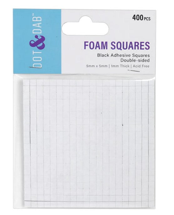 Dot & Dab Foam Squares 5x5x1 mm black x400