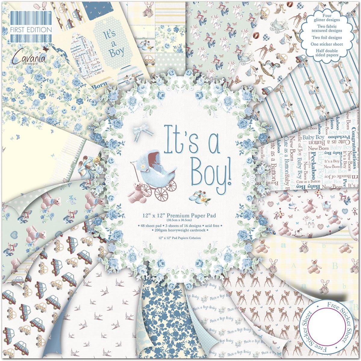 First Edition Pad Premium 12x12" It's a Boy