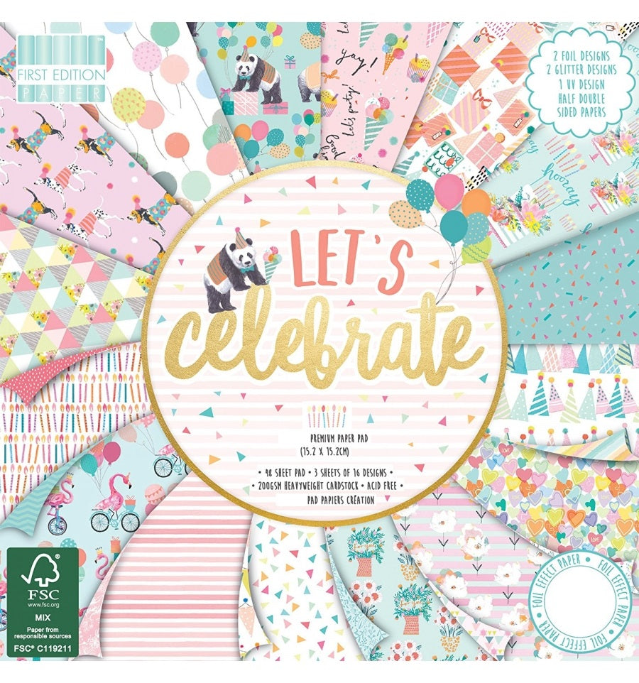 First Edition Pad Premium 12x12" Let's Celebrate