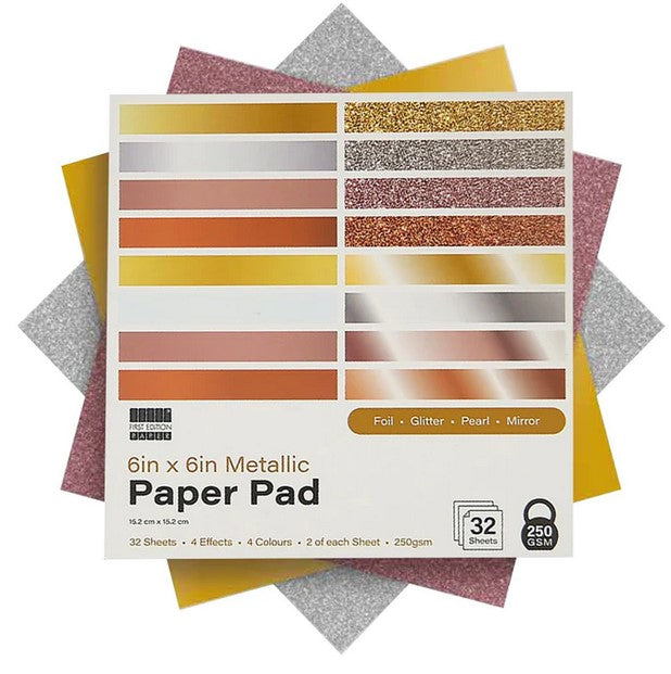 First Edition Pad Premium 6x6" Metallic Paper