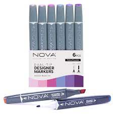 Sketch Markers - 6pcs - Purples/ Pinks