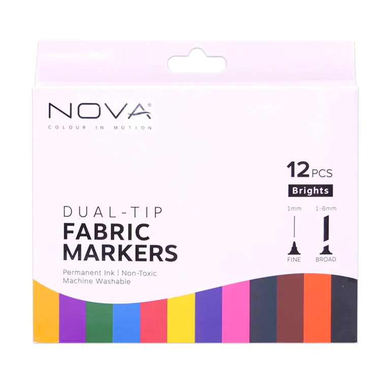 Set de rotuladores para tela Nova 12 pcs Fabric Markers doble punta