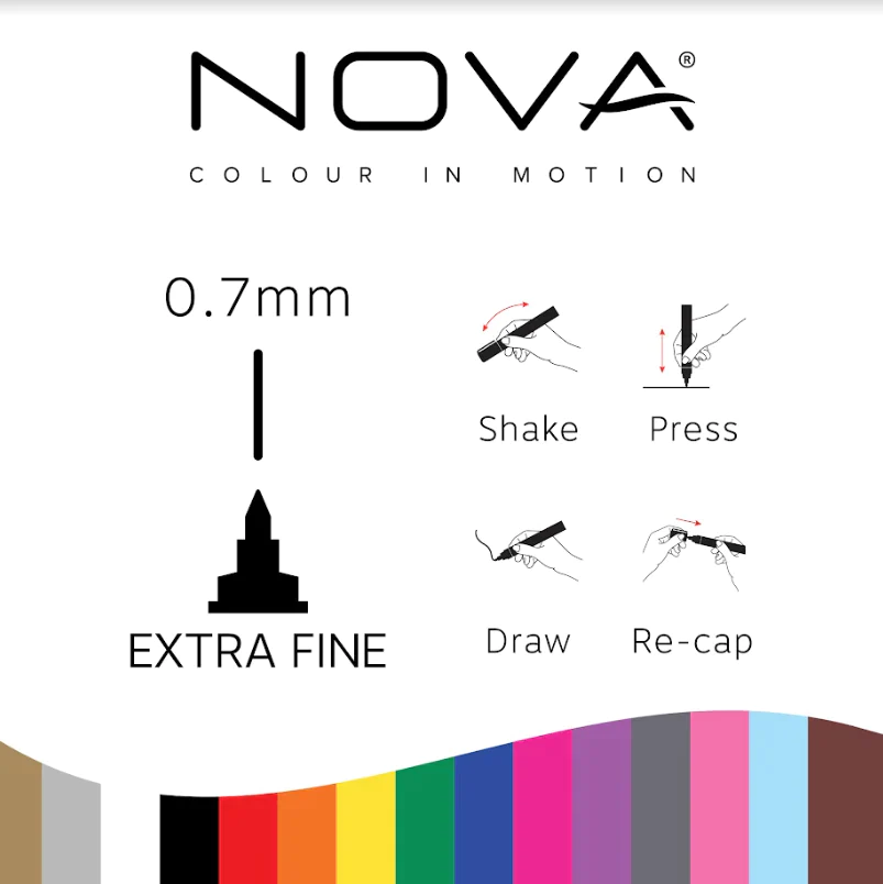 Nova 15 Pieces Acrylic Paint Pens