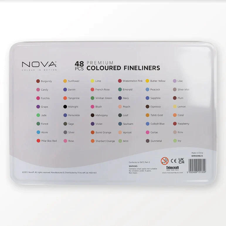 Nova 48 Piece Coloured Fineliners