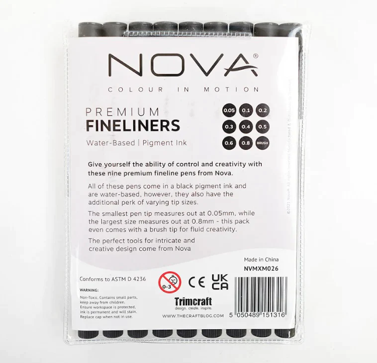 Nova 9 Black Fineliners