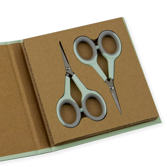 Set con 2 Tijeras Siska de titanio 4" Micro-Tip Scissors Coating