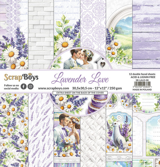 Set de papeles Scrap Boys 12x12" Lavender Love
