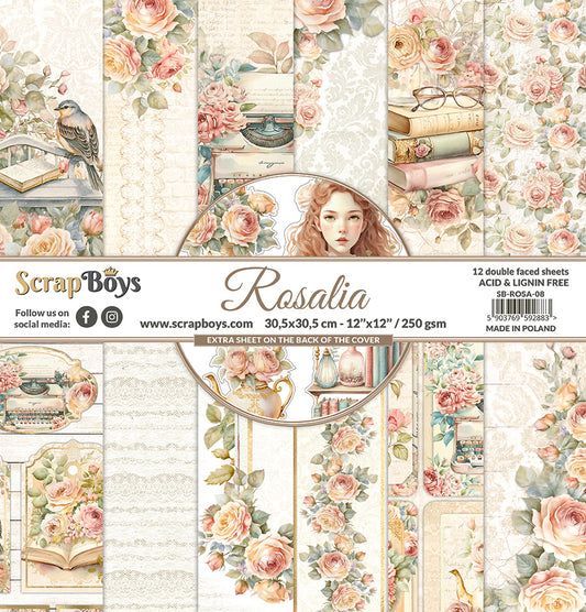 Set de papeles Scrap Boys 12x12" Rosalia