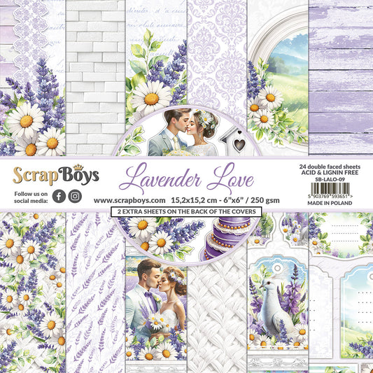 Set de papeles Scrap Boys 6x6" Lavender Love