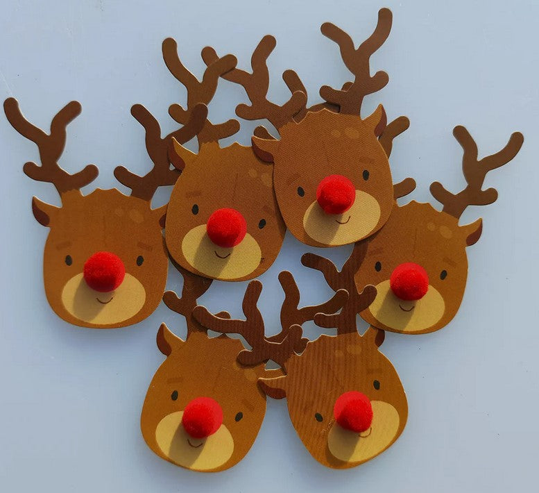 Simply Creative Christmas Basics Rudolph Card Toppers 6 pcs