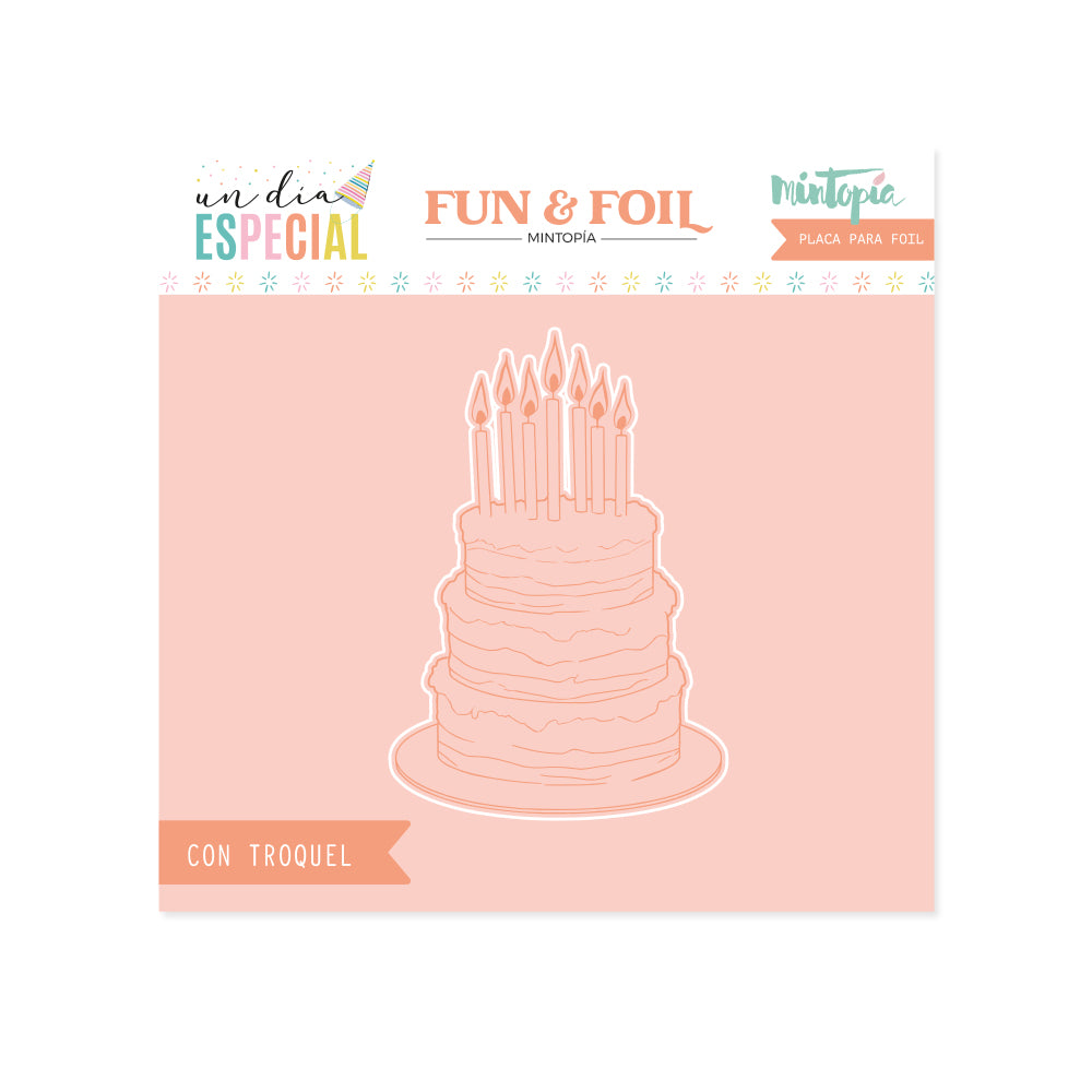 Placa Hot Foil&Fun Tarta Un día especial de Mintopía
