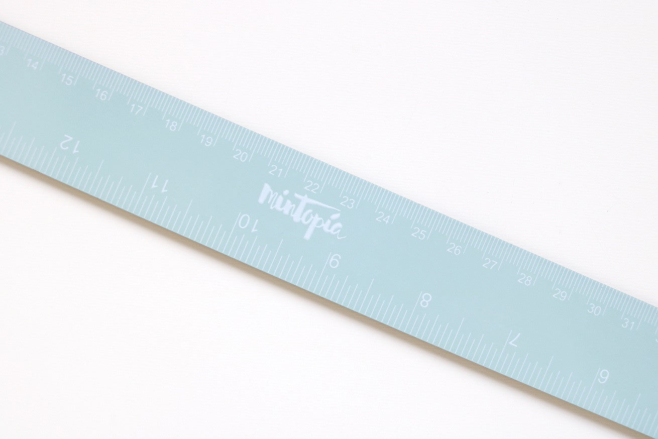 Non-slip metal ruler 18"