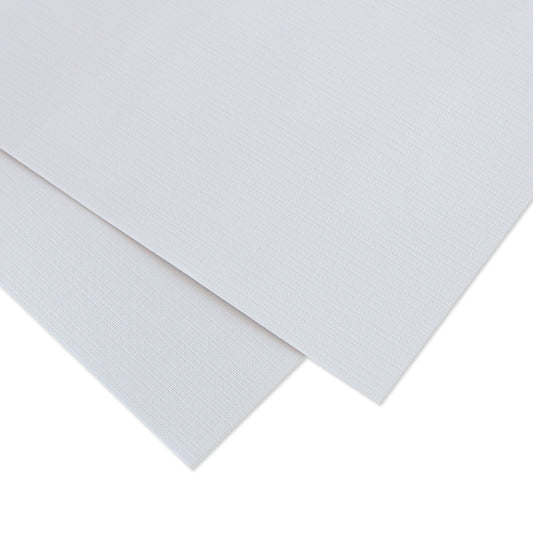 Cartulina PREMIUM Textura Tela Mintopía 12x12" Blanco