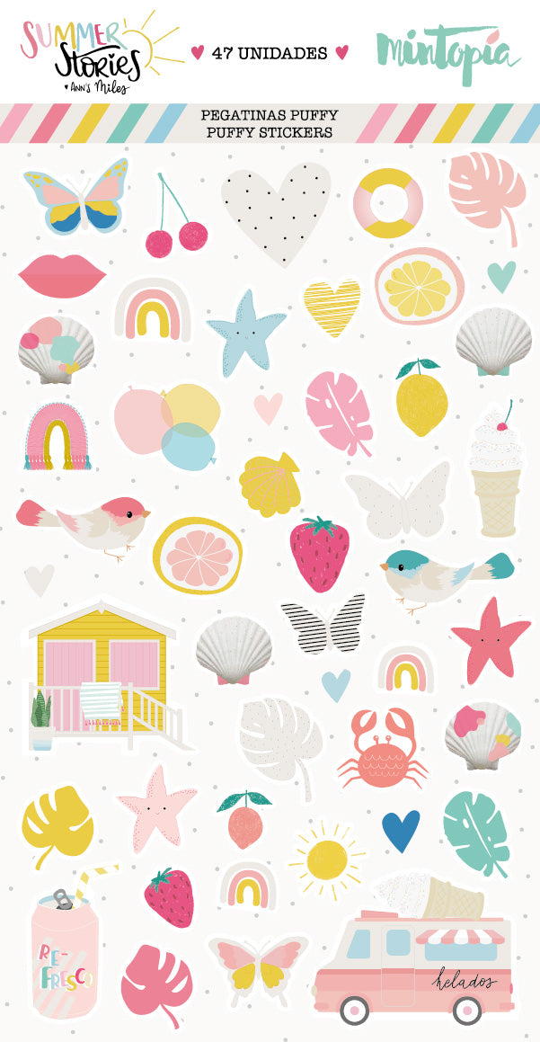 Puffy Summer Stories Stickers